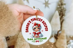 First Baby Christmas, Santa's tiniest helper PNG. Product Image 4