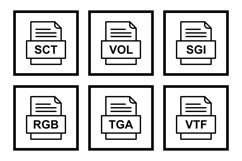 Set Of File Formats Icons Product Image 1