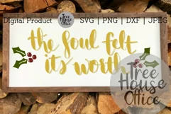 Soul Felt Its Worth Christmas Song Quote Holy Night SVG DXF Product Image 2