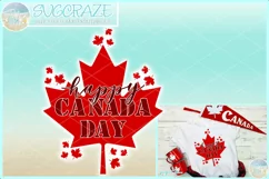 Happy Canada Day Flag July 1st SVG Dxf Eps Png PDF Files Product Image 1