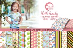 Sloth Family patterns, Family Sloth papers AMB-2207 Product Image 1