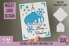 Christmas insert card design| Paper cutting | Cricut Joy svg Product Image 1