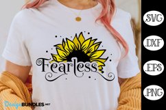 Fearless Sunflower SVG, Inspirational SVG Product Image 1