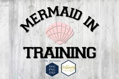 Mermaid in Training SVG PNG DXF Shell Summer Cut File Product Image 2