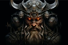 Fierce fantasy warrior with horned helmet Product Image 1