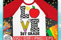 1st Grade Love SVG DXF PNG EPS Cutting Files Product Image 1