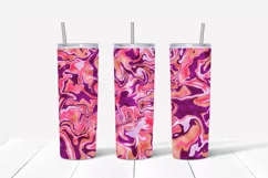 Colorful Marble Foil 20oz Skinny Tumbler Sublimation Designs Product Image 6