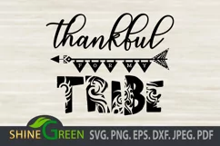 Thanksgiving SVG - Thankful for my Tribe DXF EPS PNG JPEG Product Image 2