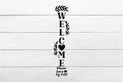 Welcome Porch Sign SVG, Front Porch Sign SVG, Vertical Sign Product Image 2