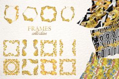 Gold monograms Watercolor png Product Image 5