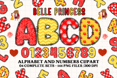 Beauty Princess Alphabet png clipart, Beauty letters doodle Product Image 1