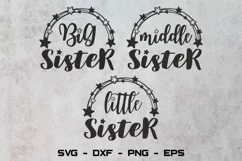 Big sister svg, Middle sister svg, Little sister svg Product Image 1