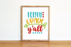 Tenth Grade Y'all SVG Cut File - Back to School SVG DXF EPS Product Image 4