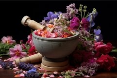 Herbal medicine preparation with mortar and pestle Product Image 1