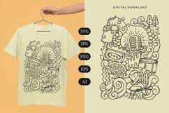 Music Doodle T-shirt | SVG Product Image 1