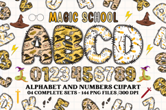 Wizard Magic School Alphabet Clipart, wizard letters doodle Product Image 1