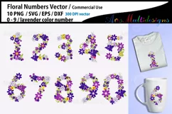 Floral Number SVG / Lavender Floral numbers Product Image 2