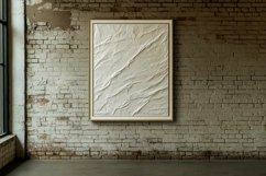 Crumpled White Paper Frame on Brick Wall Product Image 1