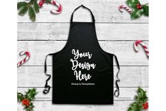 Christmas Black Apron Mockup, Chef Apron Template Mock Up Product Image 1