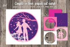 Valentines day svg| paper cut project| Couple in love Product Image 1