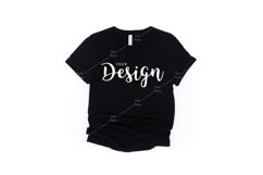 Bella Canvas Mockup 3001 Black T-shirt Unisex Tee Product Image 1