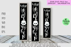 Happy halloween svg, happy halloween wood sign svg Product Image 1