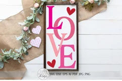 LOVE svg | Valentine's Day SVG | Modern Farmhouse Sign | dxf Product Image 1