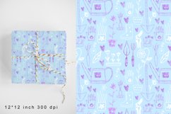 Gardening Digital Paper.Spring Garden Seamless Pattern Product Image 1