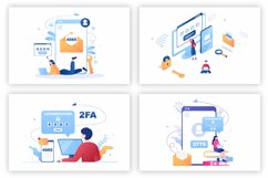 12 2FA Two Steps Authentication Password Illustration Product Image 3