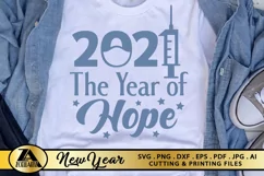 New Years SVG 2021 New Year SVG Year of Hope SVG Cut File Product Image 2