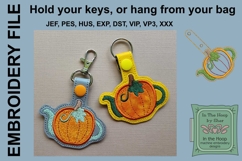 Fall Pumpkin Key Fob - Bag Tag Product Image 1