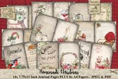 Homemade Christmas Junk Journal Papers | Vintage Christmas Product Image 1
