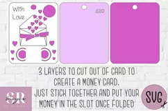 With love Money card | Paper cutting | Money card SVG Product Image 2
