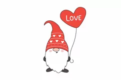 gnome valentine day svg. love svg. gnome hearts svg Product Image 2