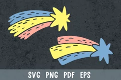 Shooting star svg Meteorite svg Kids clipart Baby svg files Product Image 1