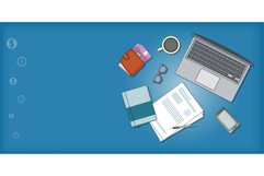 Business plan banner horizontal, cartoon style Product Image 1