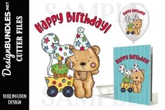 Happy Birthday Bear Sublimation Design Product Image 1