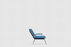 Isometric Arm Chair 3D isolated render Product Image 1
