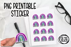 Choose Happy - Sticker -Rainbow -PNG For Printing Product Image 2