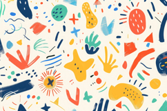 Playful Abstract Pattern Background Wallpaper Product Image 1