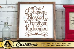 Christian SVG PNG EPS DXF Chosen SVG Blessed SVG Cut Files Product Image 5