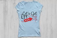 Lets get lit Svg, Fourth of July Svg, Fireworks Svg. Product Image 2