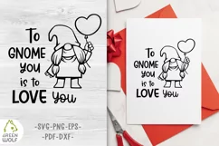 Valentine gnome girl Gnomes svg Valentine quotes svg design Product Image 1