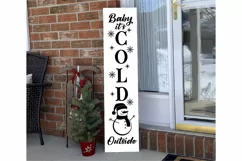 Christmas Porch Sign SVG, Baby it's cold outside SVG, Product Image 2