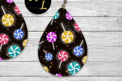 Candies earrings png design, new year earrings png Product Image 2