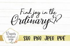 Find joy in the Ordinary |Motivational Quote SVG | SVG File Product Image 2