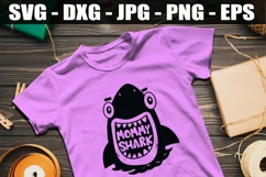 Mommy Shark SVG, Shark Family SVG DXF EPS Shark Shirt SVG Product Image 1