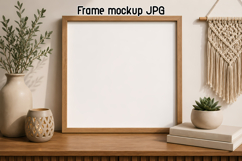 Rustic Wooden Frame Mockup JPG Product Image 1