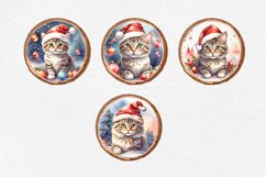 Christmas Decor. Cute Cat Round Pattern 20 PNG sublimations Product Image 2