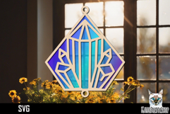 Suncatcher Car Charm Crystal gem SVG, Hanging Ornament SVG Product Image 1